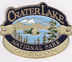 L.W. Bristol Hiking Stick Medallion Crater Lake